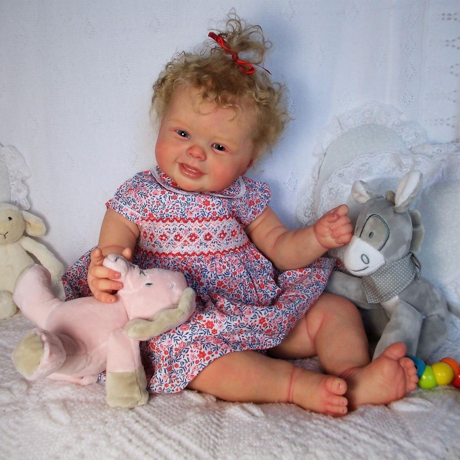 60cm Realistic Handmade Kodi Reborn Baby Doll with Cloth Body and 3D Hand-Painted Skin 60cm