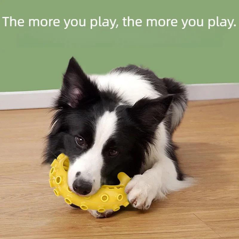 TPR Bite Resistant Dog Chew Toys for Small Medium Dogs Interactive Pet Teeth Cleaning Toys Puppy Teething Chew Supplies