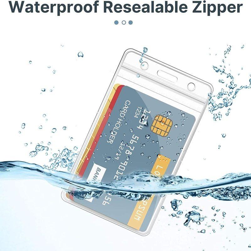 1-20pcs PVC Card Holder Transparent Waterproof Cards Protector ID Card Credit Bank Card Cover Organizer Home Office Storage Case