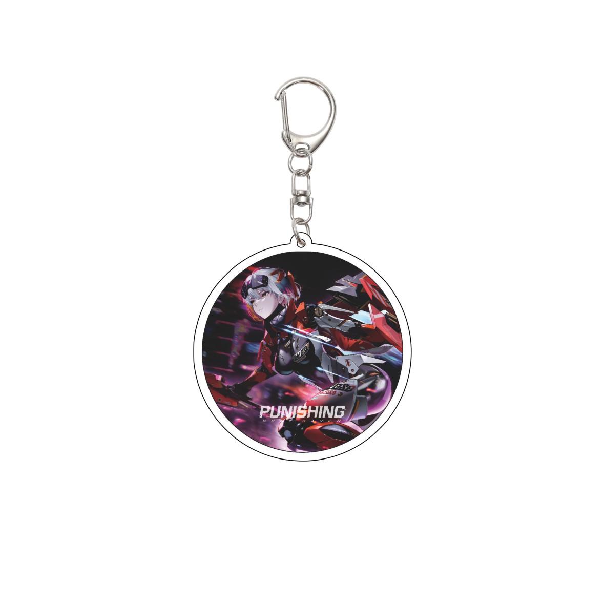 

55MM Anime GRAY RAVEN PUNISHING Keychain Liv/Lee Key Chain Acrylic Model Plate Christmas Gifts 55MM