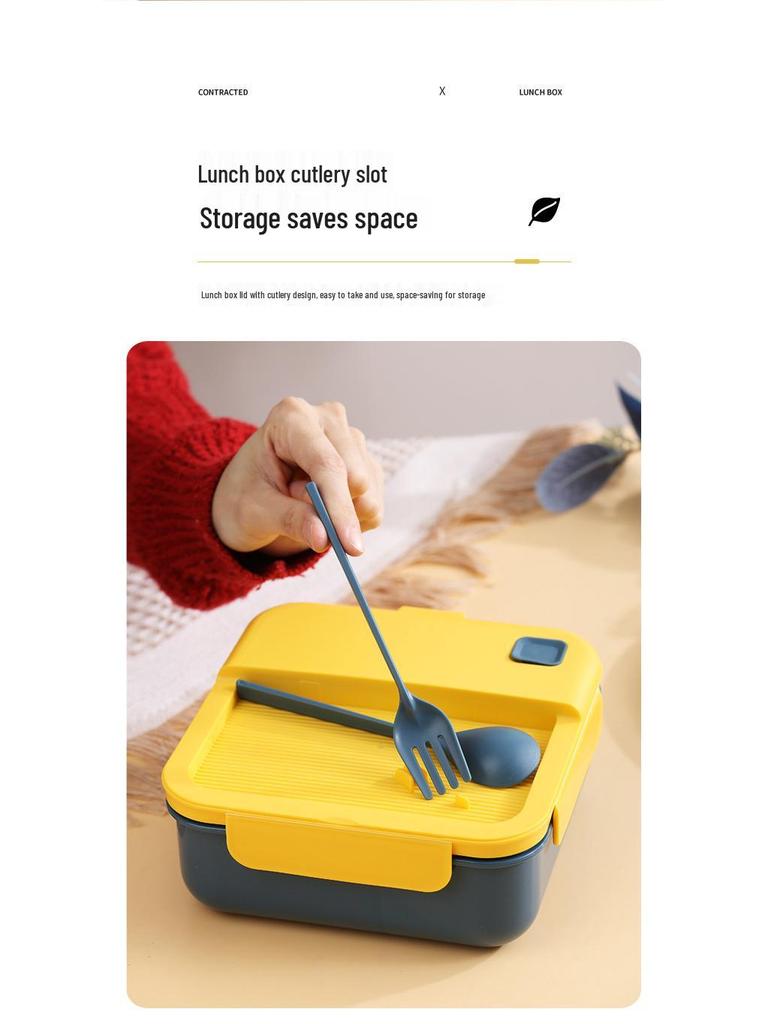Microwave-Safe Insulated Bento Box with Cutlery for Office & School