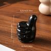 1pc Creative Thumb-Shaped Ceramic Toothpick Holder - Durable Ceramic Kitchen ,Dining Decor, Holds Toothpicks, Swabs , Floss, Red/Black/White,