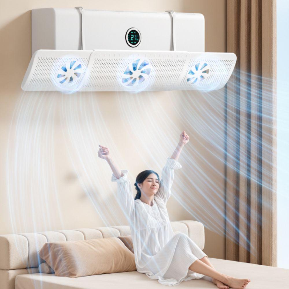 With 3 Fans Adjustable Air Vent Baffle Adjustable AC Vent Baffle Conditioner Baffle For Bedroom