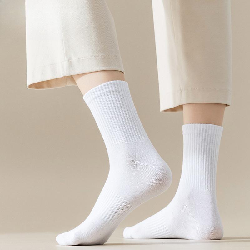 Coffee-colored Mid-calf Women's Autumn and Winter Trendy High-elastic Women's Socks and Simple Socks
