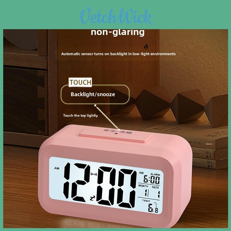 Kids Electronic Alarm Clock With Lcd Display And Night Brightness For Dorm Room