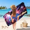 Harry Styles Customized Name Text Beach Towel, Soft Absorbent Towel Beach Pool Travel Personal Gift