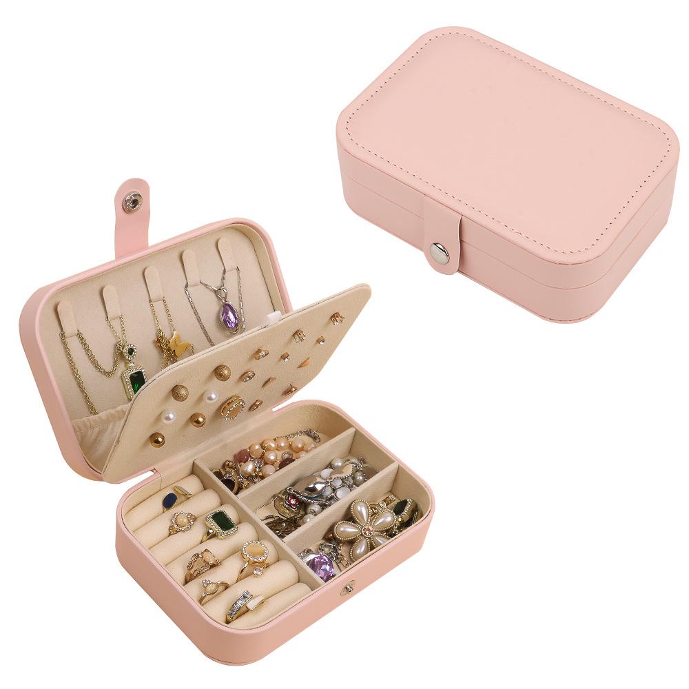 Elegante Schmuckschatulle aus Samt für Ohrringe & Halsketten - Tragbare Reiseaufbewahrungs- & Ausstellungsbox