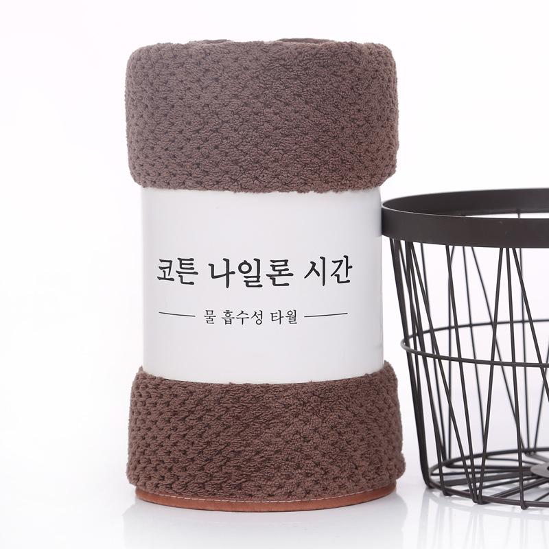 

Очень большой однотонный вафельный банный набор из кораллового флиса с толстыми краями 140x70