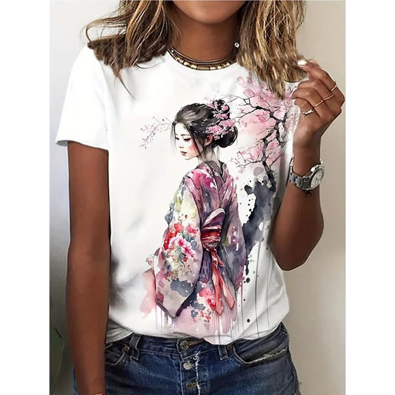 

Summer Casual 3D Print Graphic Short Sleeve Tops Men Women Retro Personality Round Neck T-shirt Outdoor Street Ladies T-shirt XL