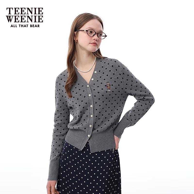 Teenie Weenie Women's V-Neck Knit Cardigan