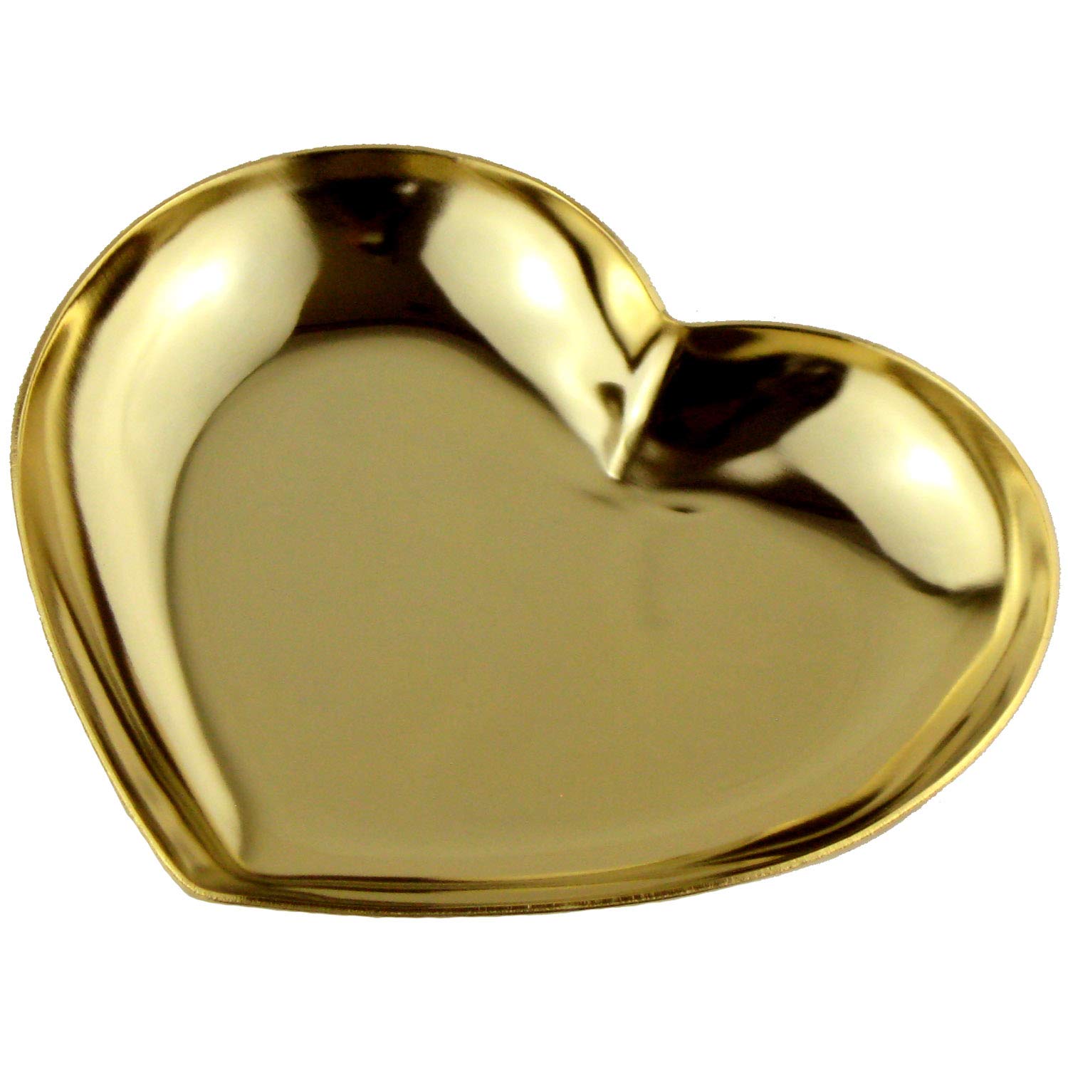 Nagao Small Item Heart Gold Made in Japan Tsubame-Sanjo Tray, Tray, 11.3cm, Plated, золотой