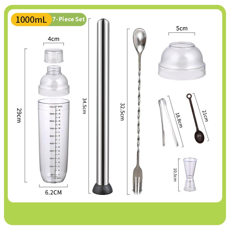 3PCS Cocktail Shaker Set with Scales Drink Shaker for Bartending and Home Bar Boba Tea Shaker Cup Drink Mixed Hand Shaker Tools