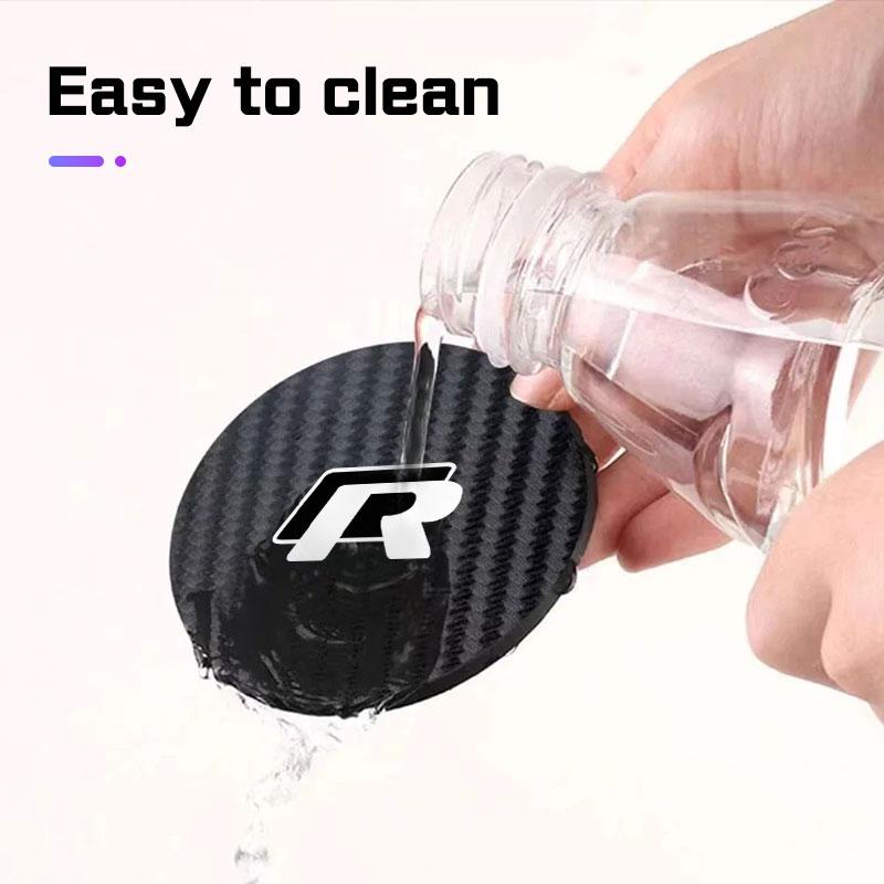 Car Coaster Water Cup Mat Anti-slip Pad Accessories for VW Volkswagen R GTI Golf 6 7 8 MK8 ID.3 4 Polo Tiguan Passat B5 Touareg zj1