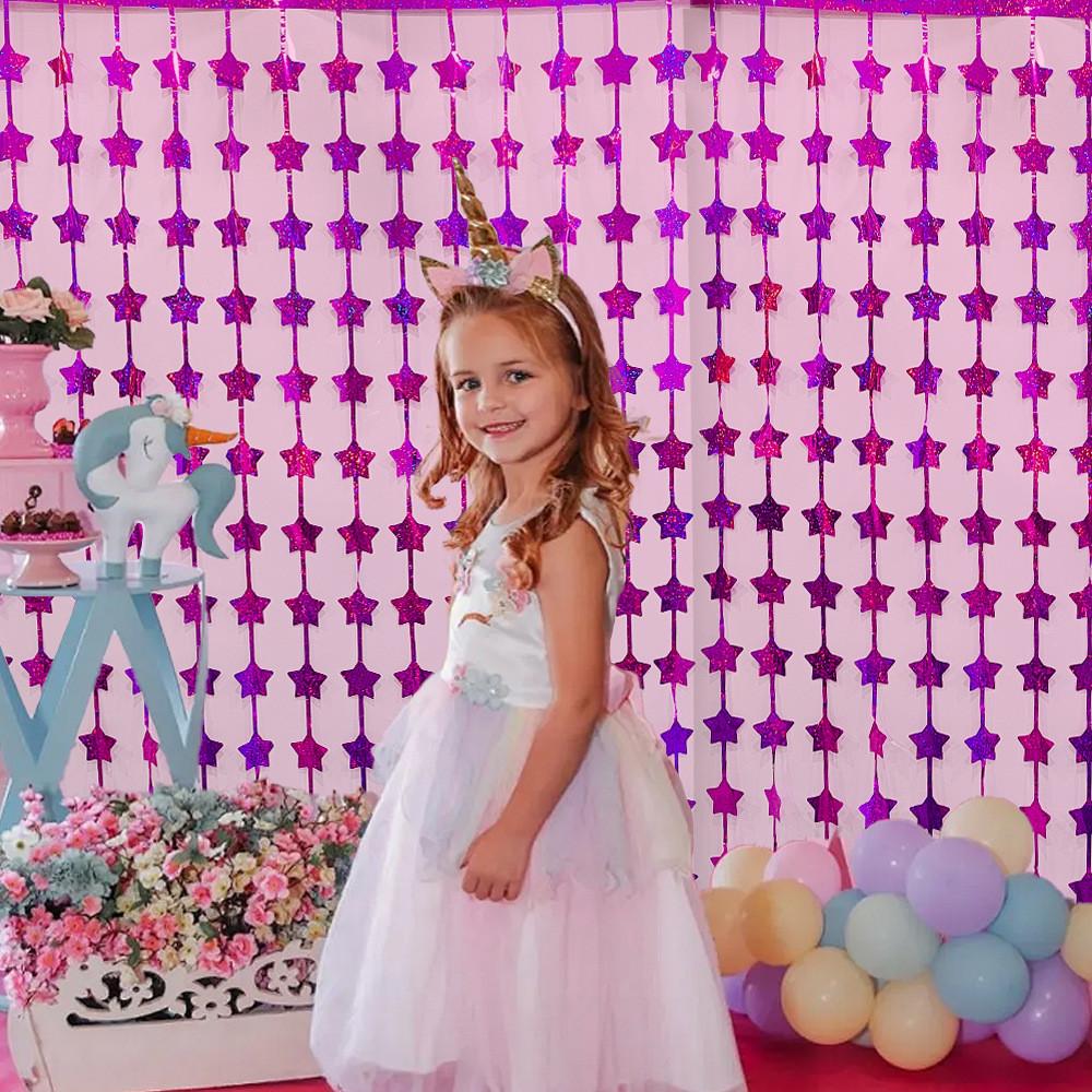 Sternförmige Fransen Vorhänge Geeignet für den täglichen Gebrauch, Hochzeiten und Geburtstagsfeiern