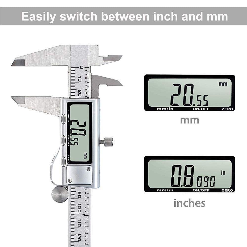 Inch Metric Vernier Caliper LCD Screen Digital Micrometer Micrometer Measurement  Engineering