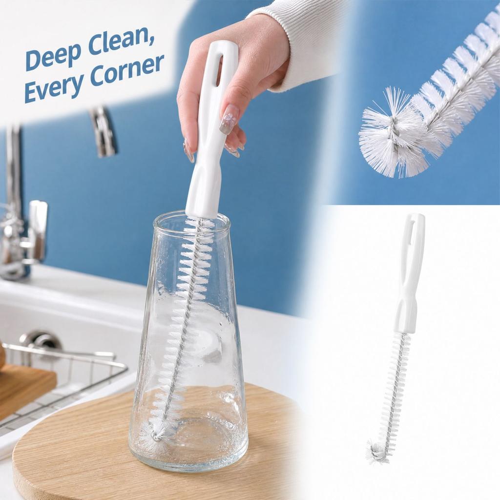L-Shaped Cup Cleaning Brush, Hangable Multi-Purpose Scrub Brush for Washing Cups