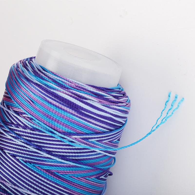 18-Strand Variegated Yarn Bracelet Weaving Cord – Gradient Dragon Scale Koi Thread DIY Material
