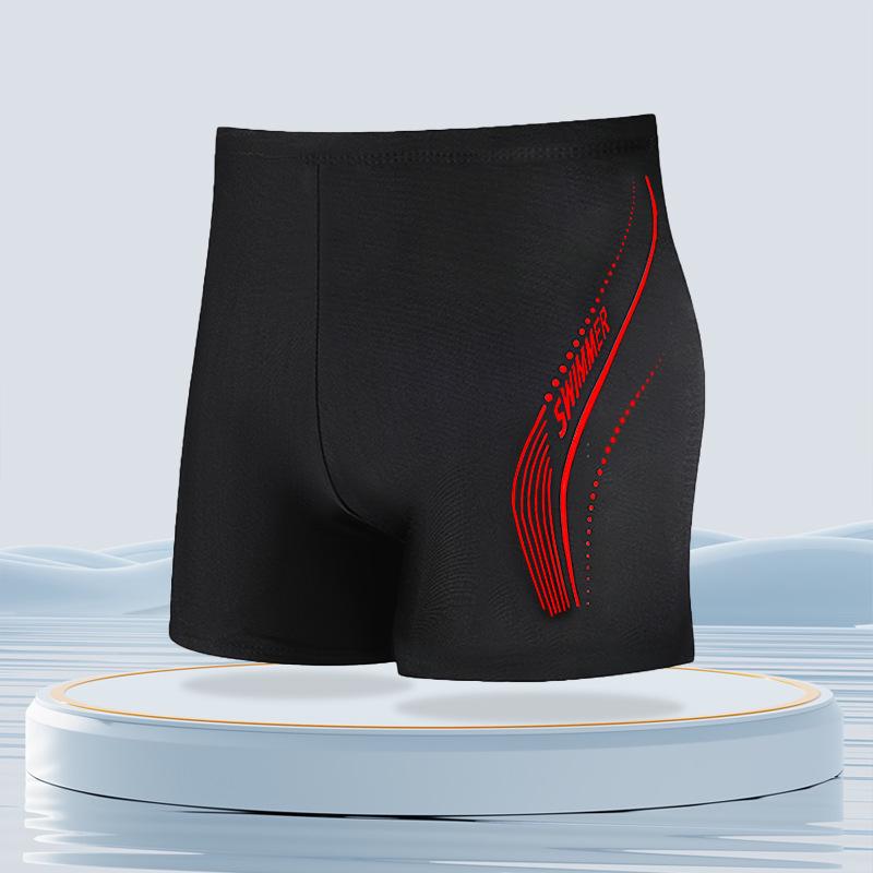 2024 Men's Quick-Dry Anti-Embarrassment Swimsuit: Fashionable, Breathable, Professional Flat-Angle Trunks