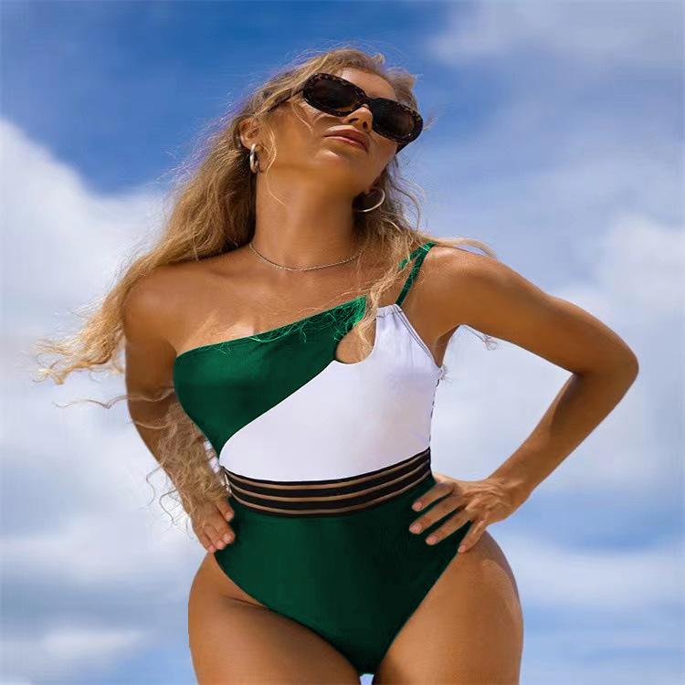 Swimsuit women's bikini one-piece swimsuit splicing bikini