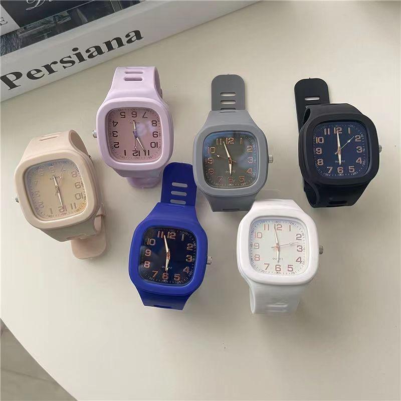 Square Watch Women'S College Style Men'S And Women'S Fashion Quartz Watch Simple Student Electronic Watch