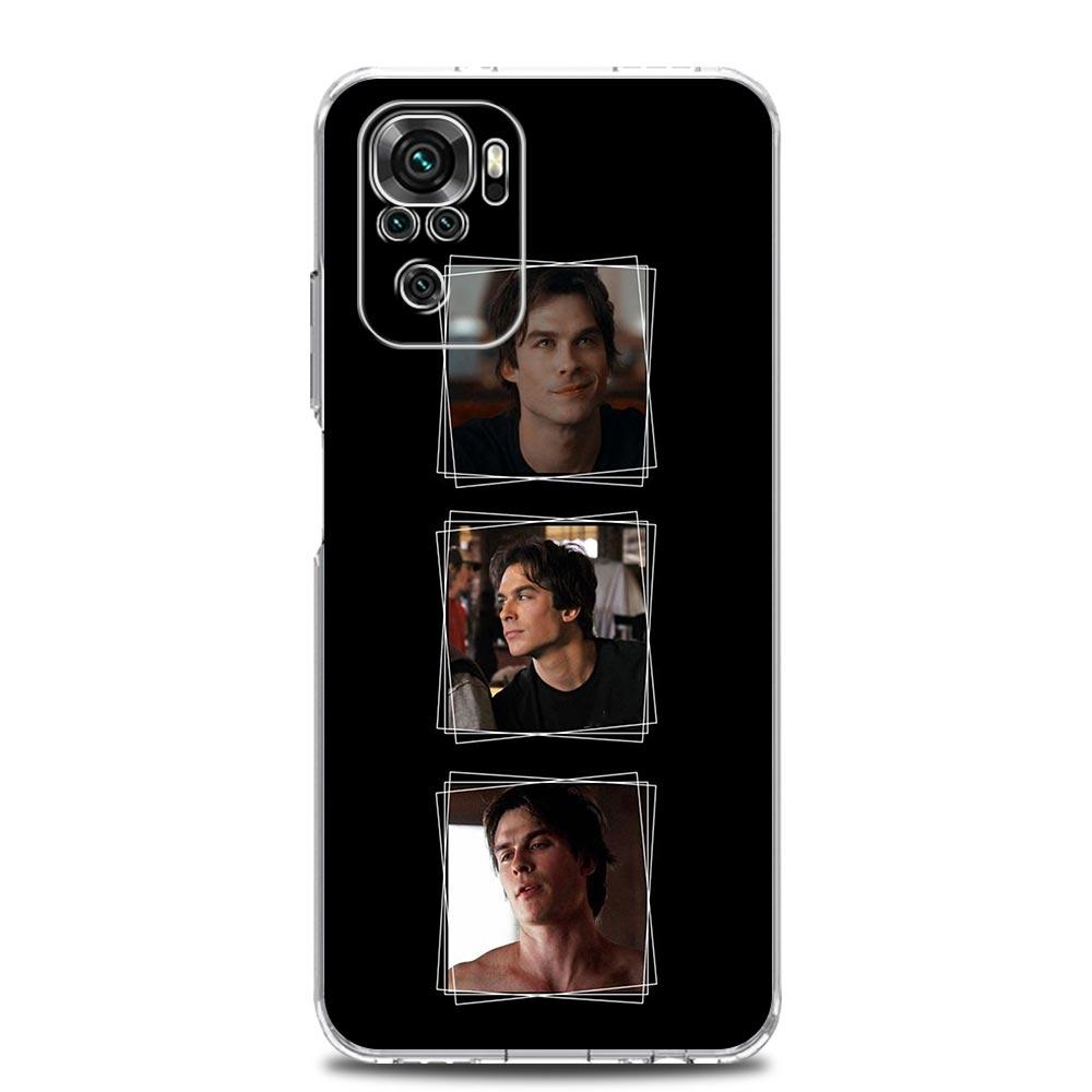 Phone Case For Xiaomi Redmi Note 13 12 5G 9S 9 8 10 11 Pro Plus 4G 9T 13C 12C 10C 9C 9A 7 Pro Cover The Vampire Diaries Damon