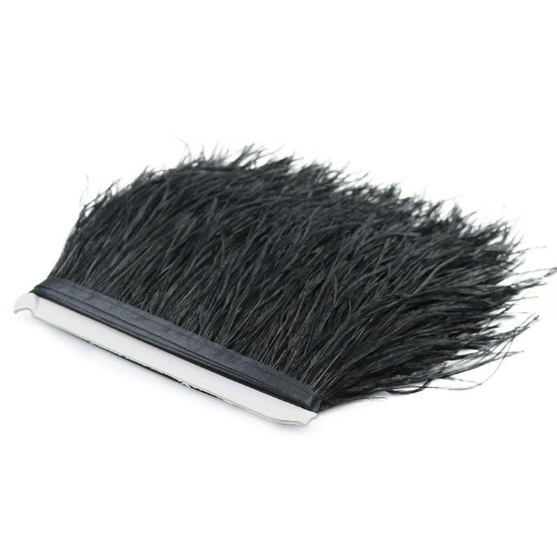 Feather2/5/10Meters 10-15CM Light Color Ostrich Feathers Trim Ribbon Plumes Selvage Tassel for Wedding Skirt Dress Sewing Accessories