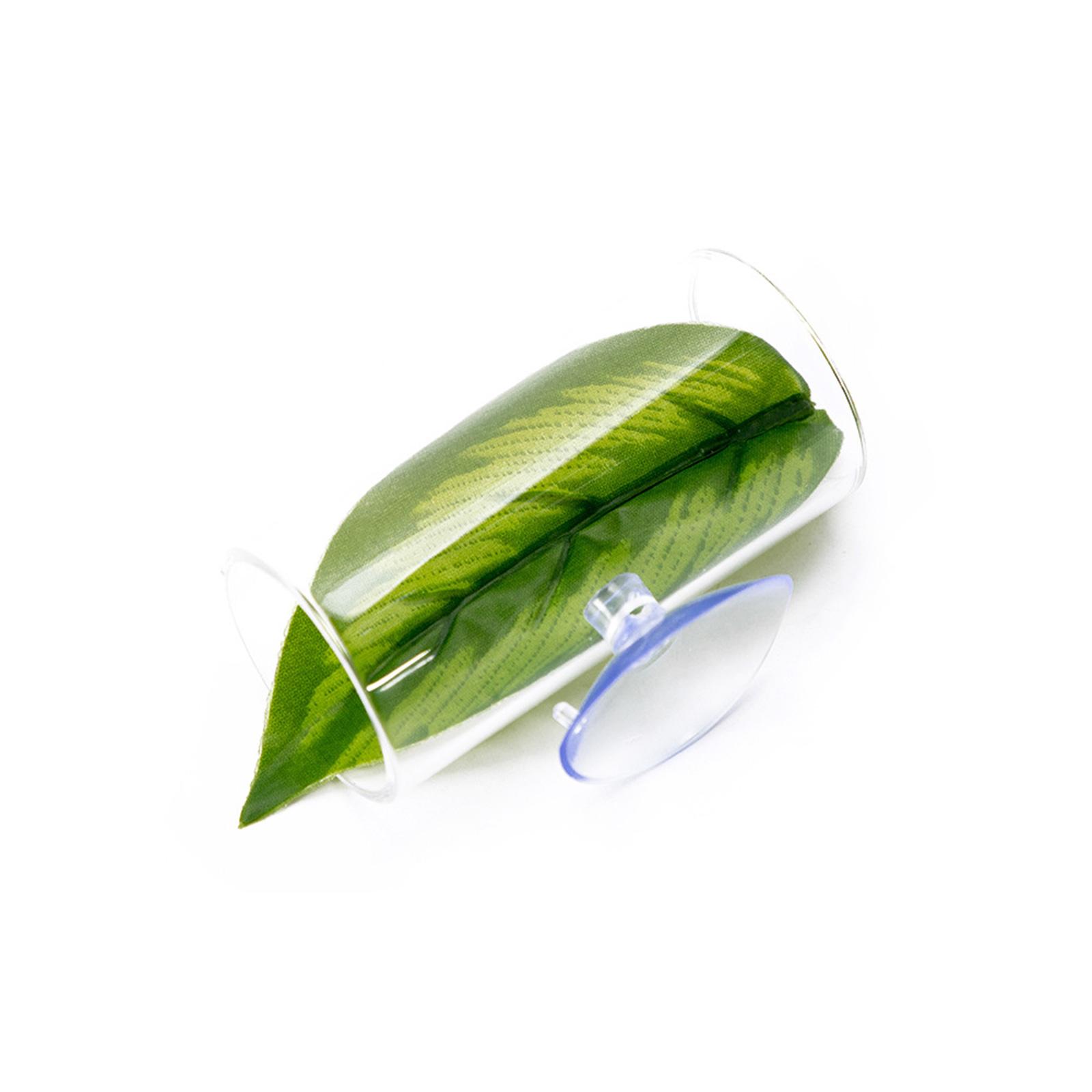 

Искусственный лист для аквариумов Акриловая трубка для аквариума Лист для отдыха Присоска для дома и офиса Украшение для рыбного биотопа T3