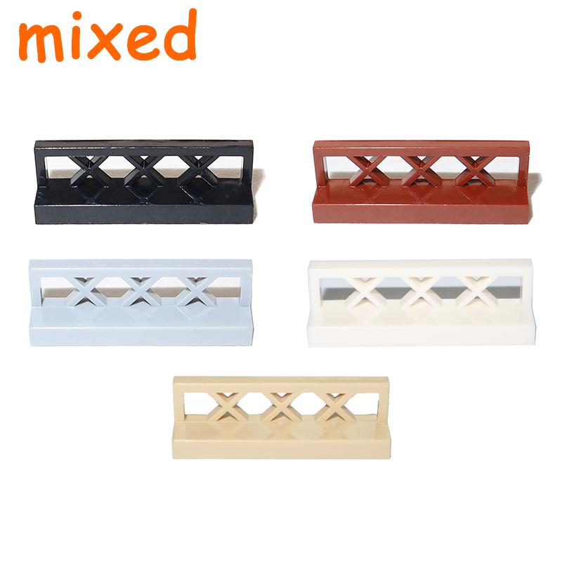 Non-Toxic Fence City Accessories Building Block Moc Part Railing Stair Barrier Ladder Guard Bar Castle Garden Farm Military Assemble Brick