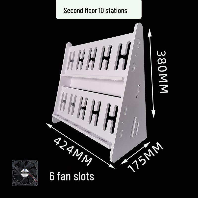 Stüdyo Çok Açılı Şarj Standı: Dikey Çoklu Telefon Tutucu ve Çok Katlı Raf