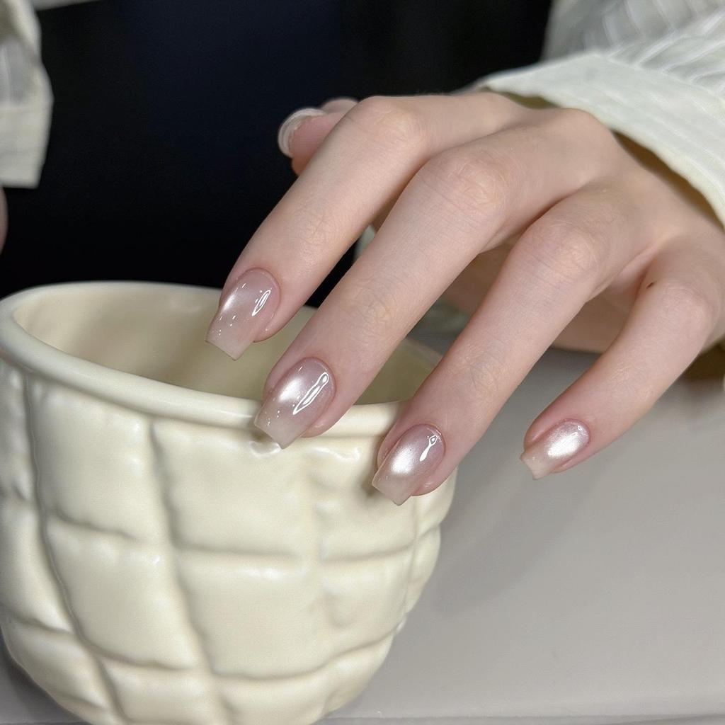 President Hua Little Black Bottle Leveling Gel: Satin Porcelain White Cat Eye & Crystal Whitening Gel Polish, 60 Colors