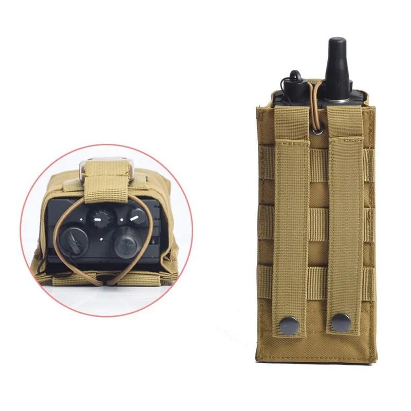 Outdoor Walkie Talkie Pouch Water Bottle Bag Handheld Radio Bag Molle Tactical Multifunctional Accessory Bag Travel EDC Pack