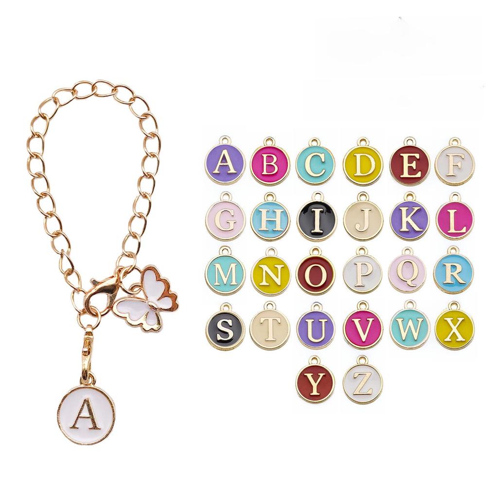 Lobster Clasp Keychain with English Letter Charm – Cute Backpack Jewelry Pendant