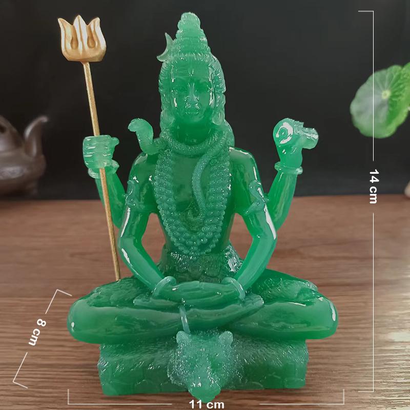 Jadefarbene Shiva Statue Hindu Ganesha Vishnu Buddha Figur Skulptur Raum Büro Haus Dekoration Indien Gott Feng Shui Handwerk