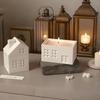 A Top Quality House Shape Candle Jar Silicone Mold DIY Handmade Houses Plaster Casting Molds Concrete Resin Craft Gift Making