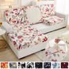 Neuer floral bedruckter Stretch-Sofa-Sitzkissenbezug, Rückenlehnenschutz für Couch, Sofabezug in L-Form, Chaselong-Schonbezüge