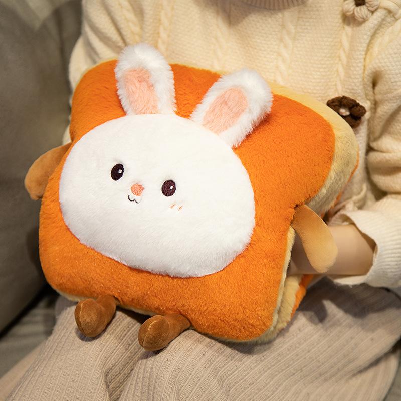 

Non-Toxic Plush Bread Pillow Cute Cartoon Food Pig Rabbit Toast Soft Doll Warm Hand Pillow Cushion Home Decoration Toys Birthday Gift 33cm