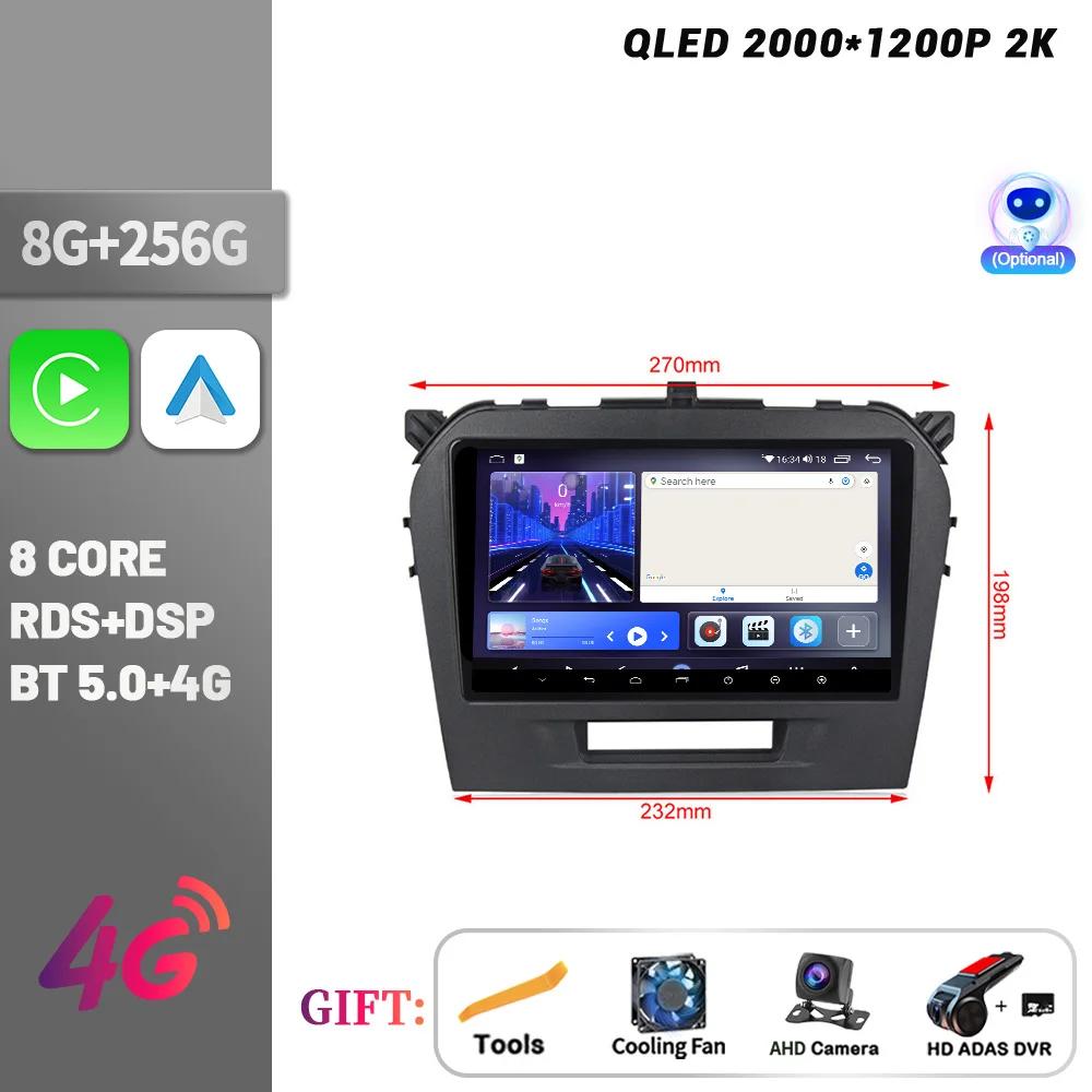 Android Bluetooth Wireless CarPlay For Suzuki Vitara 2014-2018 Car Radio Multimedia Navigation Touch Screen Stereo Head Unit