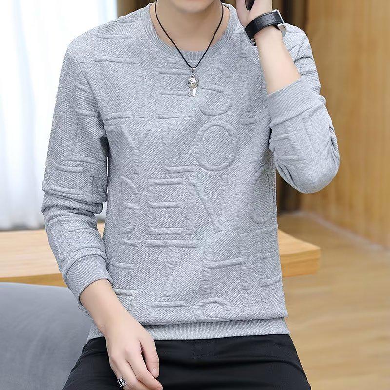 Herren Warmes Rundhals Langarm Sweatshirt im koreanischen Stil - Trendige Herbst/Winter Mode Basisschicht