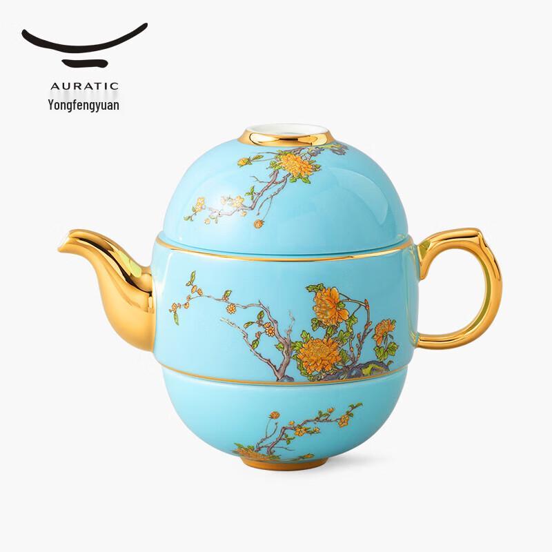 Yongfengyuan Madam Porcelain West Lake Blue Travel Tea Set