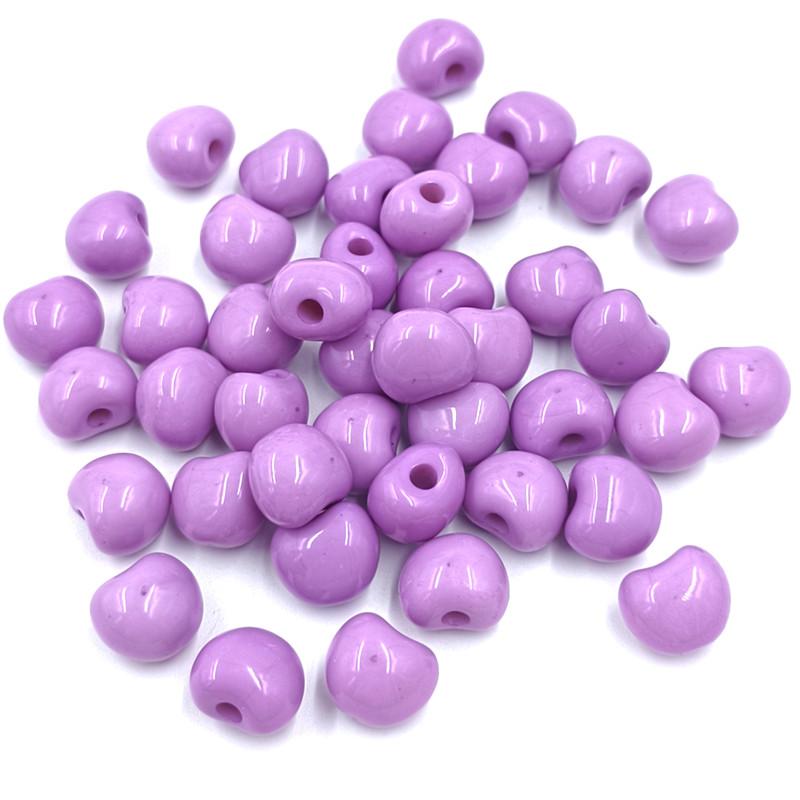 

Мода 20 шт. 12*10 мм Подвеска Однотонный DIY Ювелирные аксессуары Материалы для изготовления браслетов и ожерелий Акриловые конфетные цвета Свободные бусины Бусины-яблоки фиолетовый