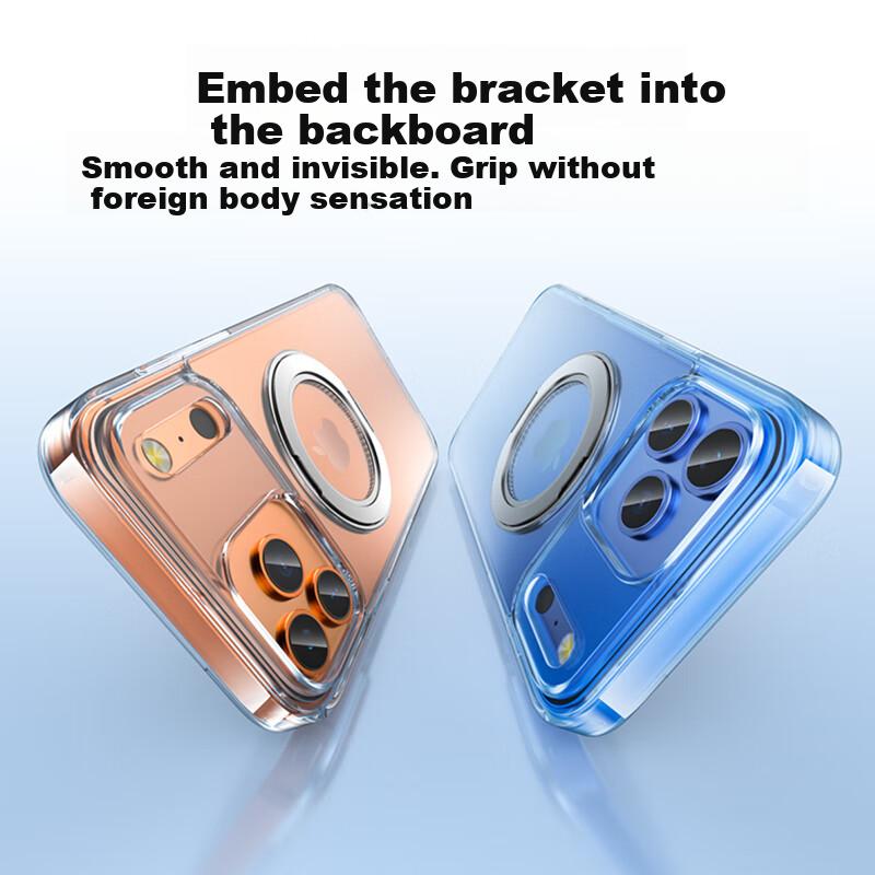 Stiger 360° Magnetic Zero-Touch Case for 17 Pro Max, Magnetic Full Coverage MagSafe Transparent Anti-drop Anti-scratch Case