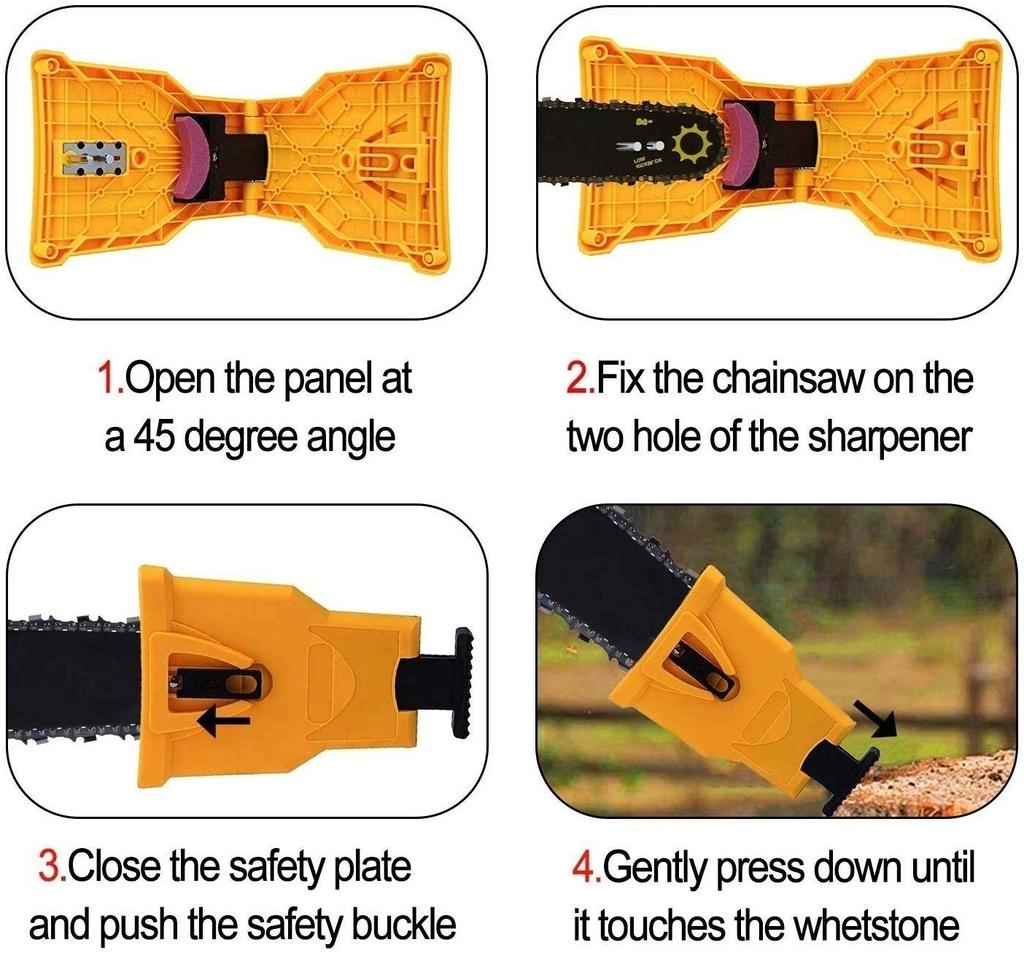 Přenosná ostřička zubů motorové pily Ostřete řetěz motorové pily s montáží na lištu Rychlé broušení Ostření Řetěz motorové pily Dřevoobráběcí nástroje