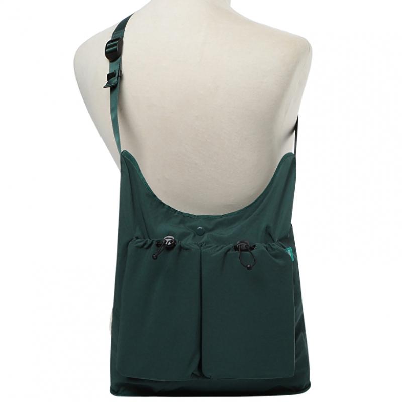 Bbc Earth Solid Pocket Shoulder Bag  Green 