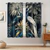 2pcs Peacock Pattern Curtain Decorative Window Drape Window Treatments For Bedroom Living Room Home Decoration Room Decoration