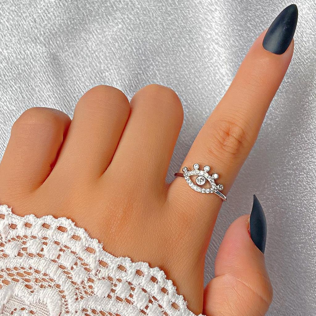 High quality new product creative retro devil's eye fashion Internet celebrity open ring personalized jewelry jewelry manufacturers wholesale