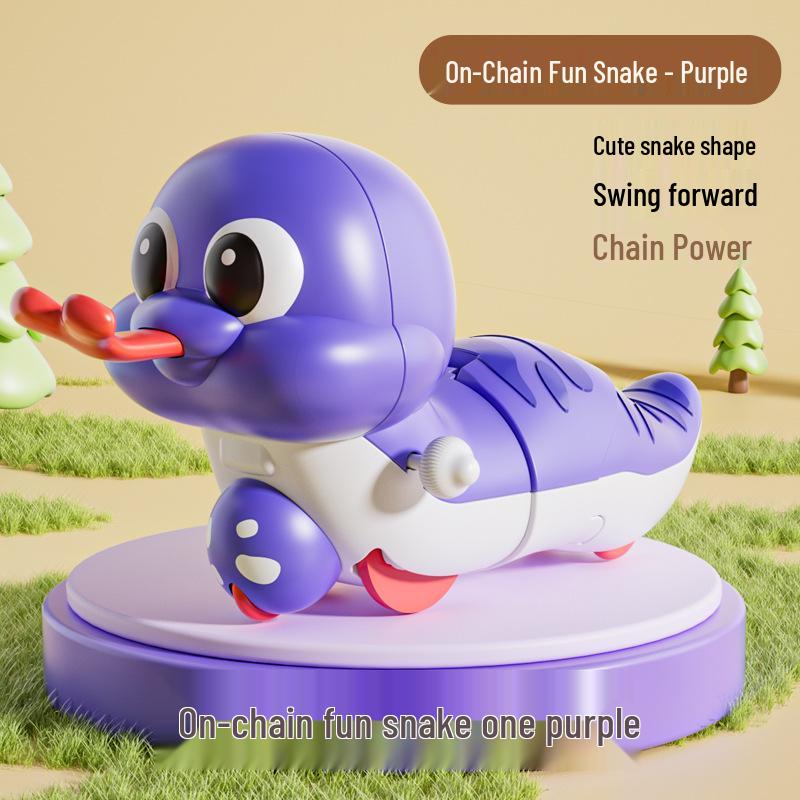 Kids' Wind-Up Crawling Snake Toy - Educational Fun for Boys and Girls