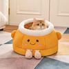 Katzennestbett Weich Niedlich Orangenförmig Haustiermöbel Katzenzeltbett Für Draußen Winterreisen Autocamping Schreibtisch Nachttisch Fensterstuhl