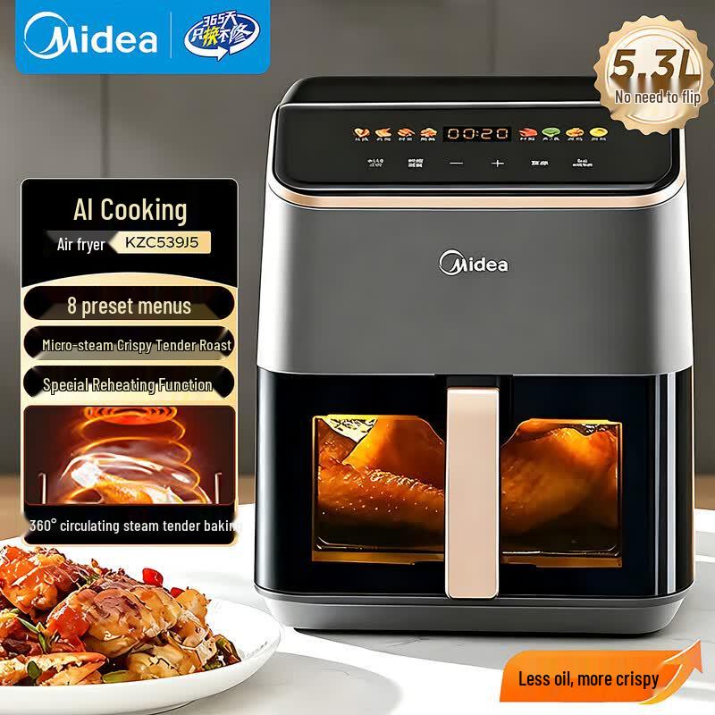 Midea 5.3L Smart Air Fryer Oven with Steam Roast