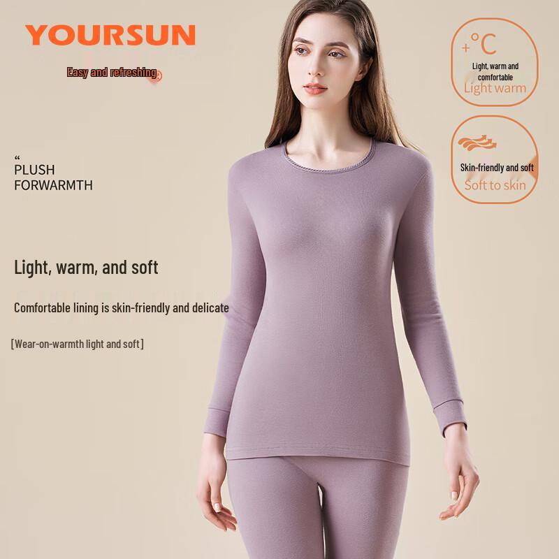 Yiershuang Women's 5A Antibacterial Pure Cotton Thermal Underwear Top