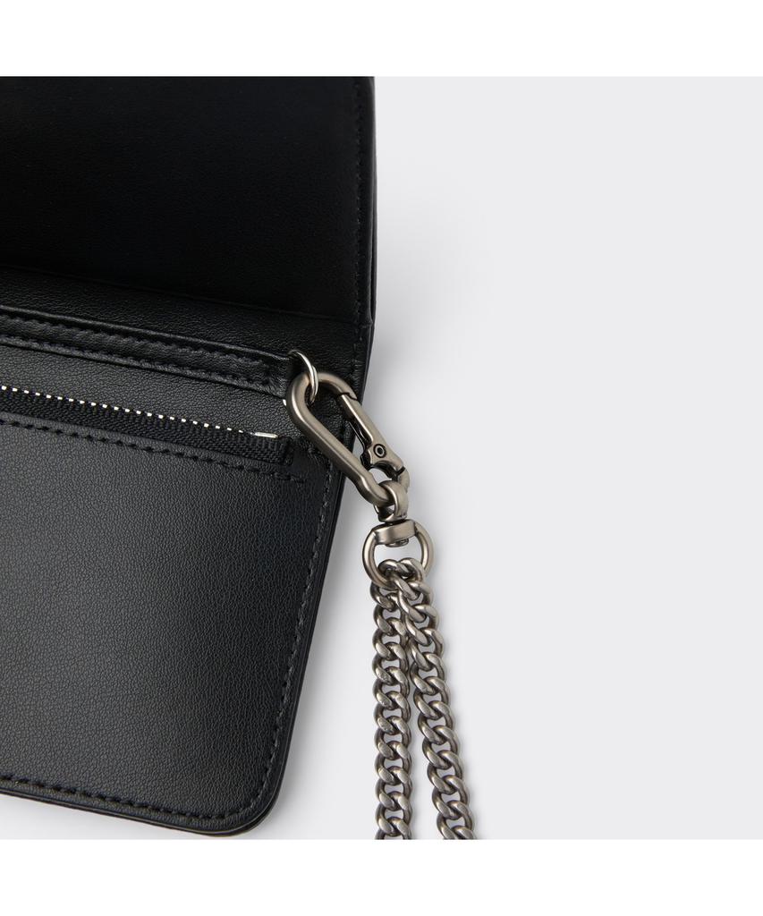 Customellow Black Leather Folded Wallet Caaax26301Bkx